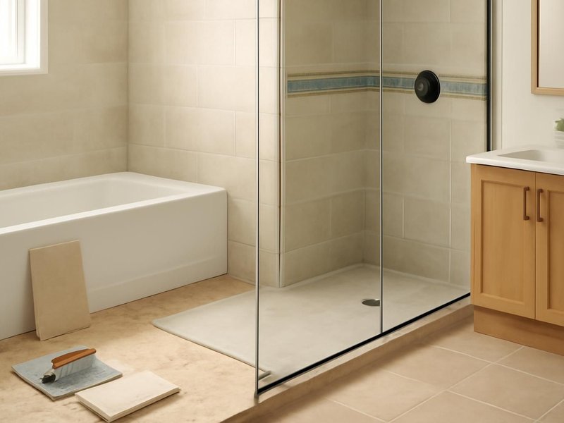 AI concept: Tub to curbless shower