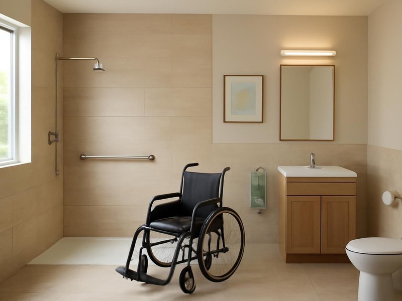 AI concept: Bath enlarged for a wheelchair