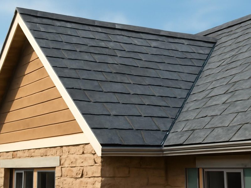 AI concept: Remodeled idea: designer shingles cut to look like natural slate