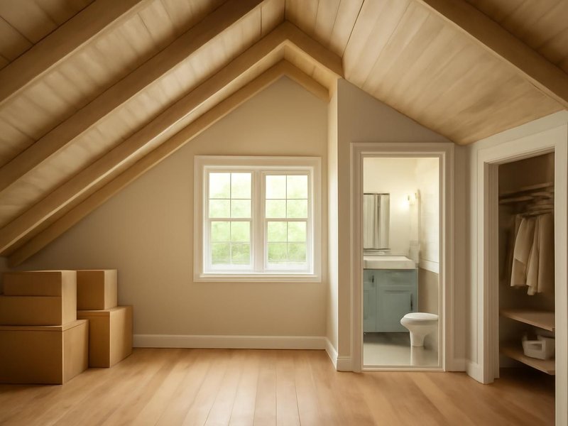 AI concept: Remodeled idea: shed dormer across the back with a bathroom and closet