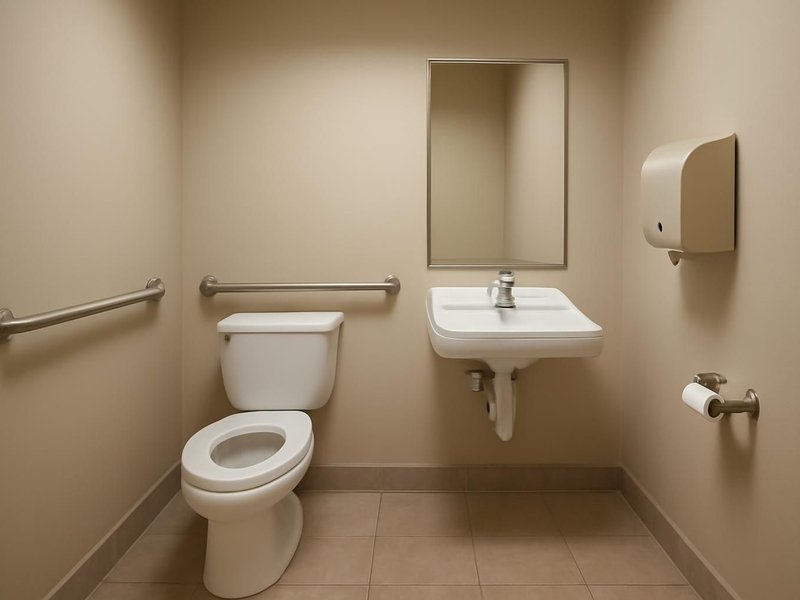 AI concept: Existing condition: cafe restroom too small for a wheelchair