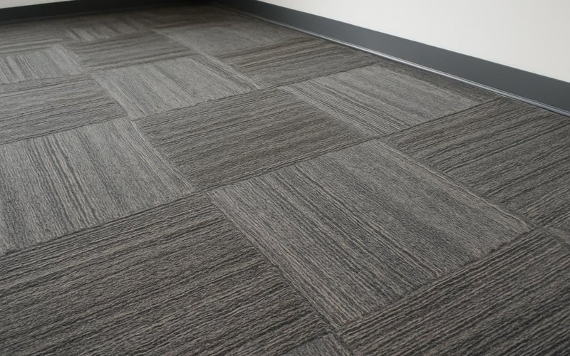 AI concept: Commercial carpet tile in an office
