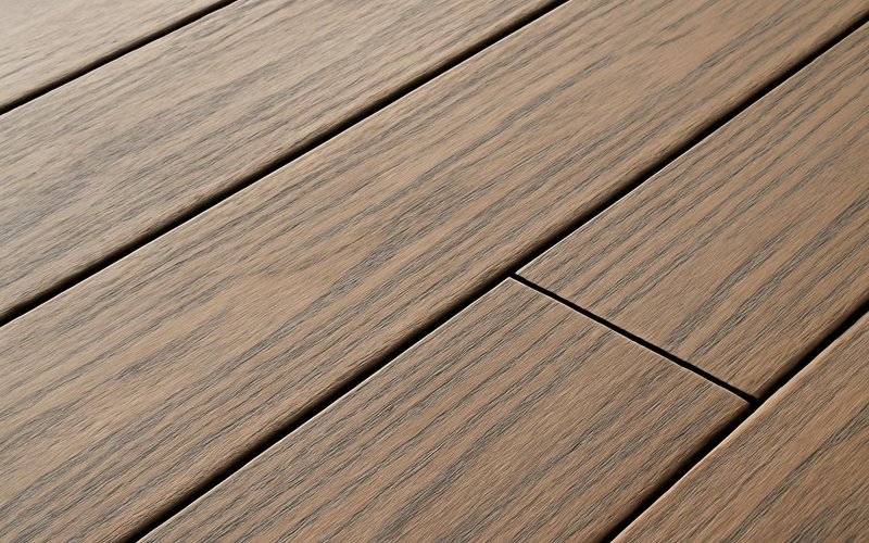 AI concept: TimberTech AZEK PVC deck boards with a streaked finish