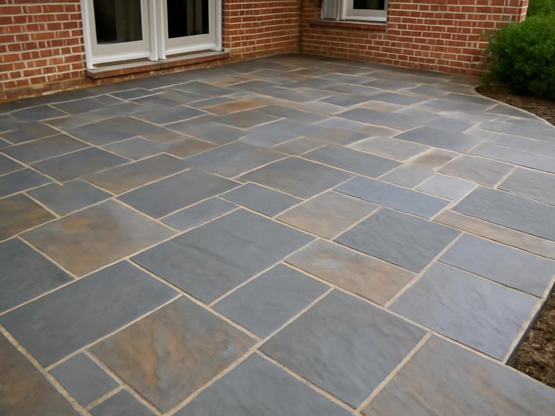 AI concept: Stamped slate patio, 280 sq ft