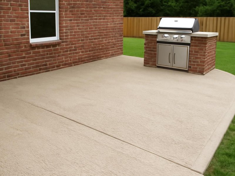 AI concept: Broom-finish patio and grill pad
