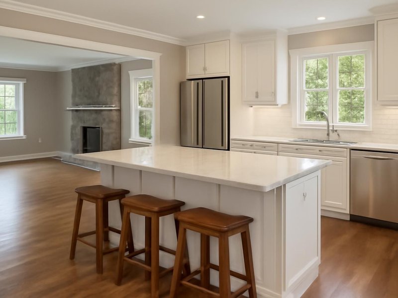 AI concept: Kitchen and family room redesign