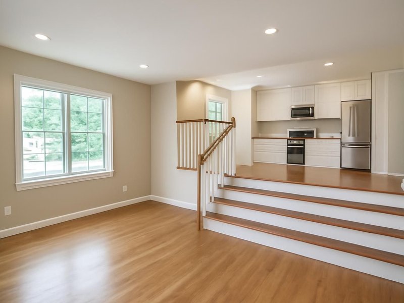 AI concept: Split-level interior redesign