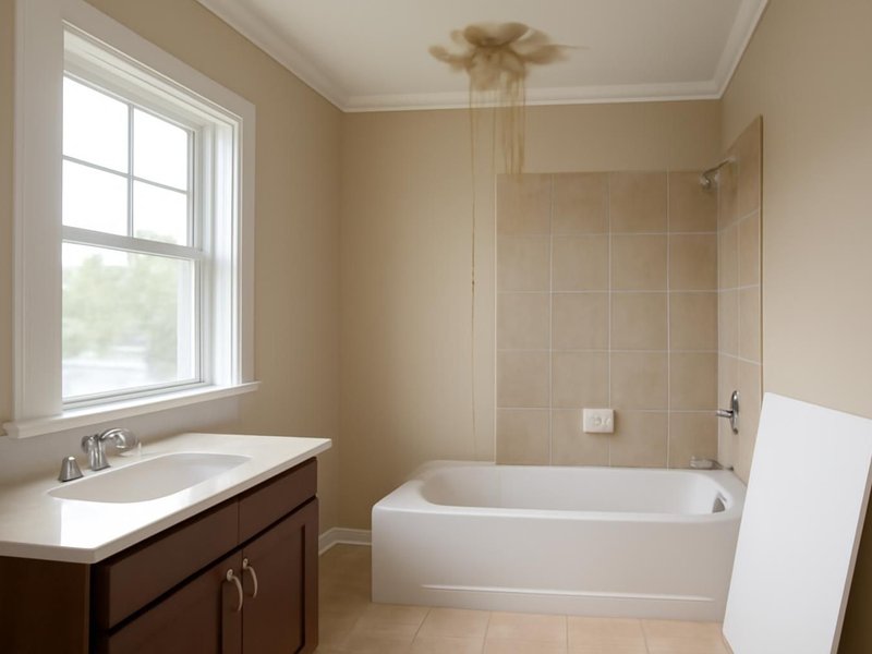 AI concept: Existing condition: leaking upstairs bathroom flagged first at the consultation