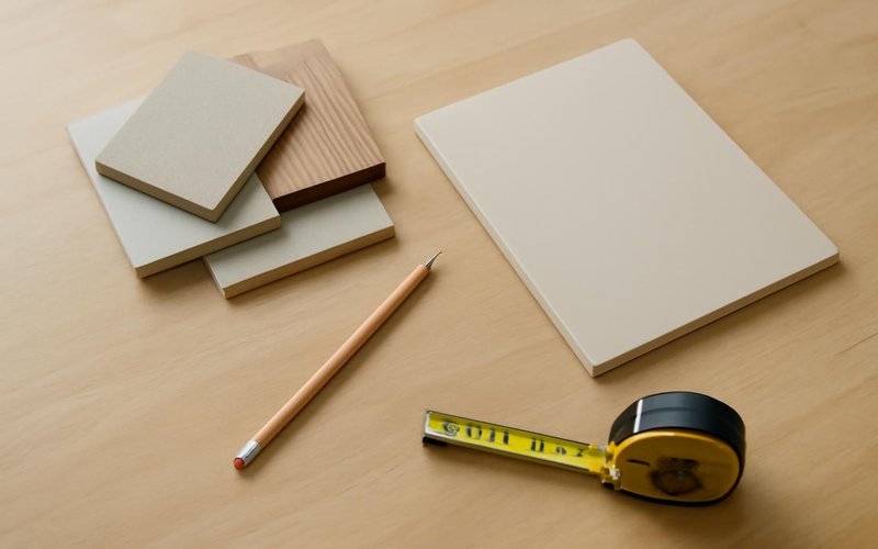 Printed consultation notes with budget ranges