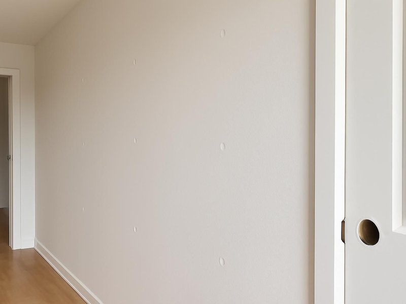 AI concept: Existing condition: hallway wall with doorknob holes and nail pops