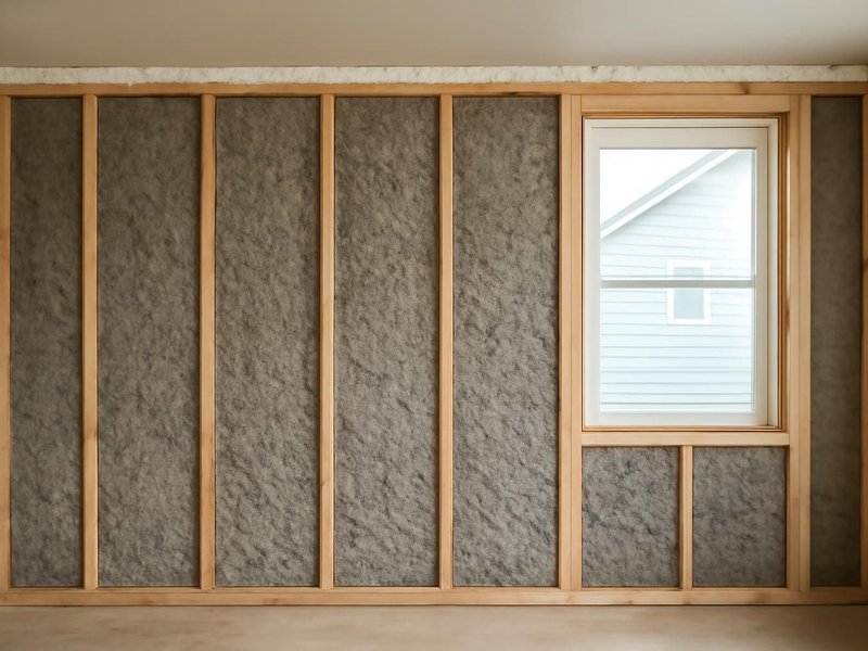 AI concept: Remodeled idea: wall after air sealing and dense-pack, even in temperature
