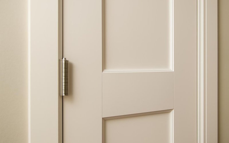 AI concept: Solid-core shaker interior door on new hinges