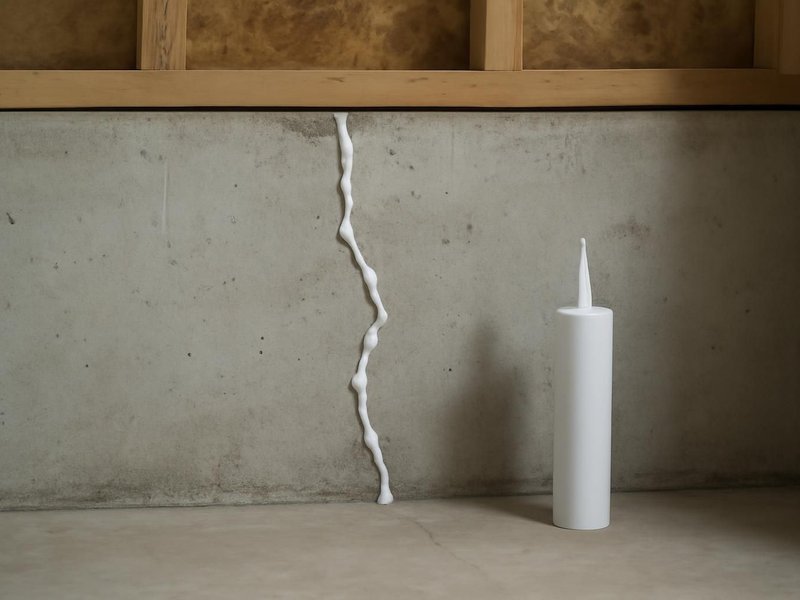 AI concept: Crack injection, poured basement