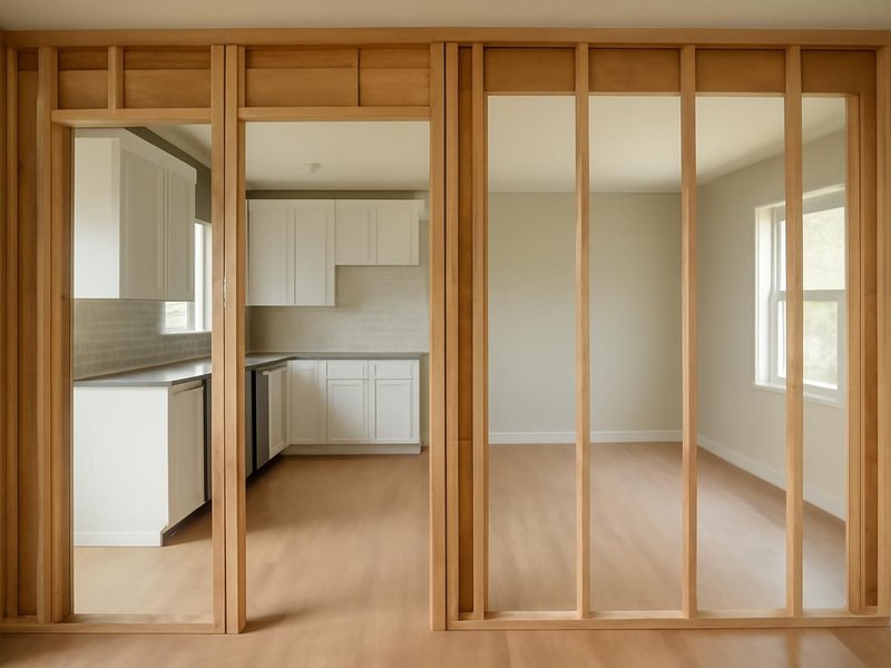 AI concept: Existing condition: closed kitchen separated from the living room by a bearing wall