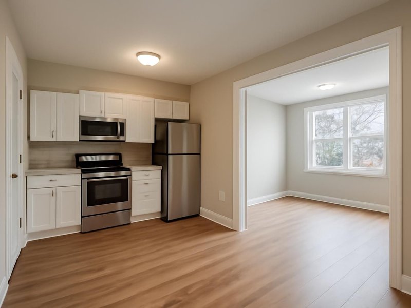AI concept: Remodeled idea: one-bedroom apartment with a window where the door was