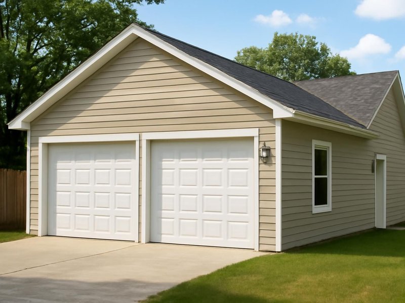 AI concept: Existing condition: detached two-car garage used for storage