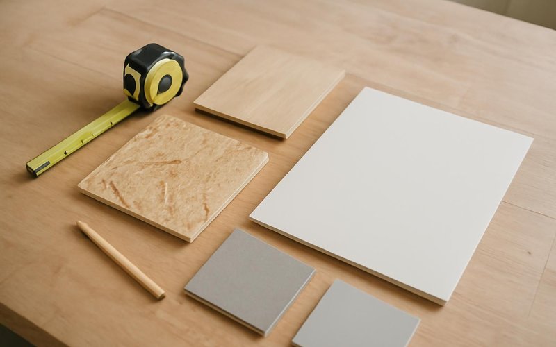 Garage conversion floor plan on a table