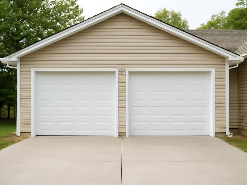 AI concept: Two-car finished garage