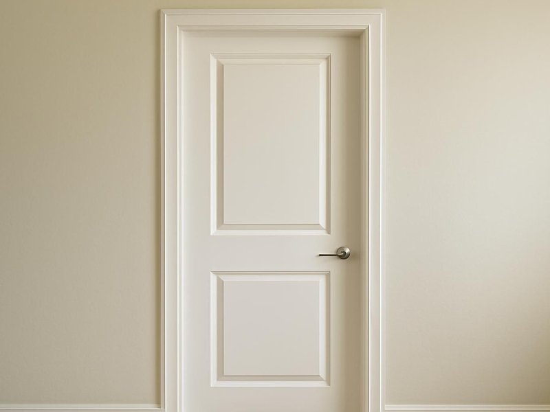 After: door closing and latching with a moved strike plate