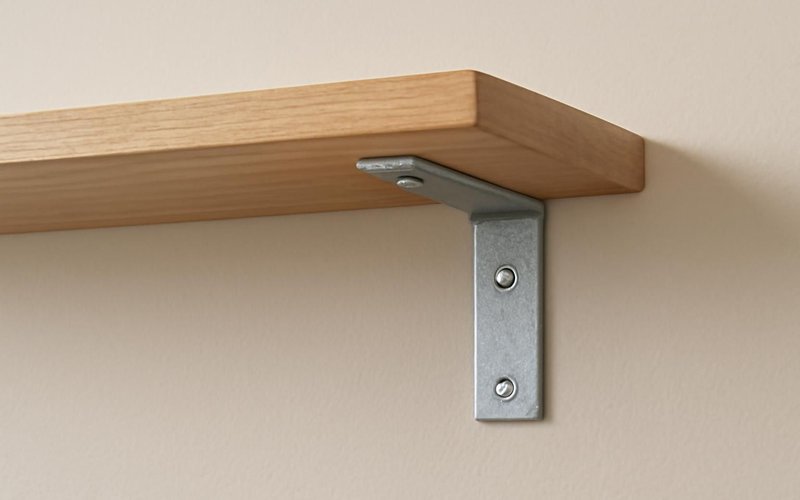Heavy-duty toggle anchor holding a shelf bracket