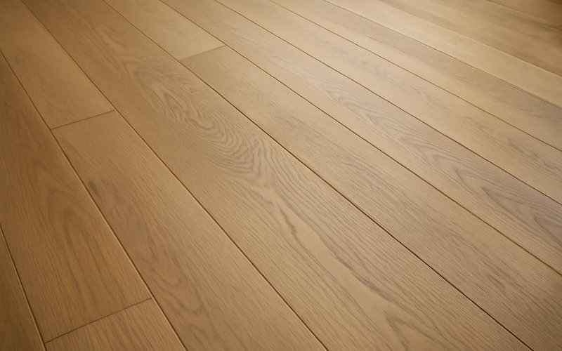 AI concept: Matte hardwax oil finish on wide oak planks