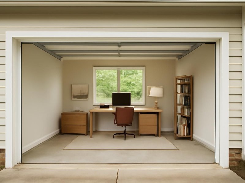 AI concept: Garage bay office