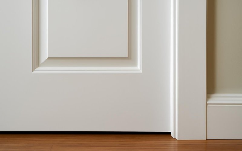 AI concept: Painted white door with a smooth enamel finish