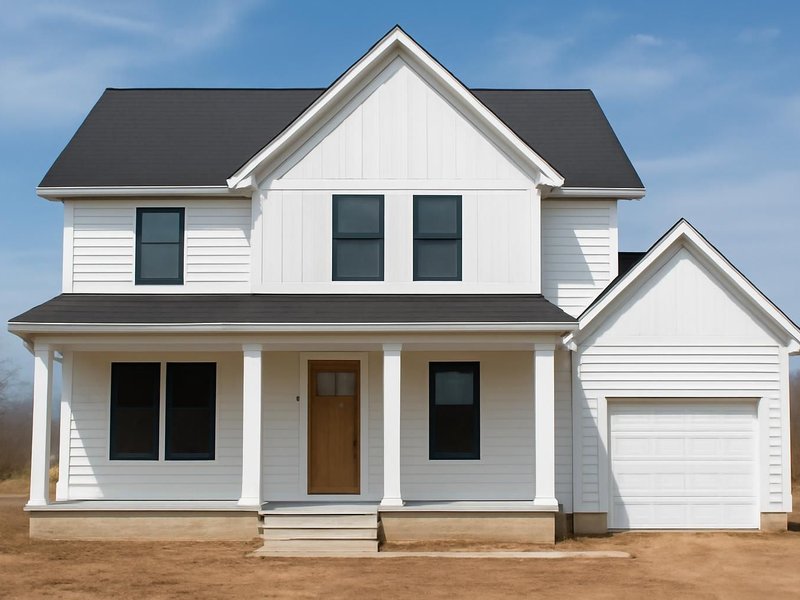 AI concept: Farmhouse, full Hardie exterior