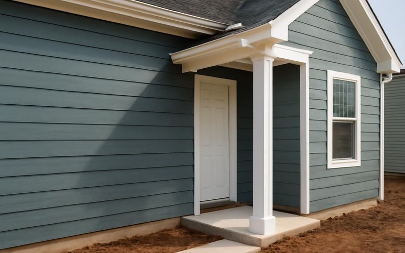 AI concept: Finished James Hardie siding at the walkthrough