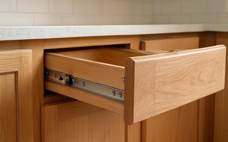 AI concept: Dovetail drawer on a full-extension slide