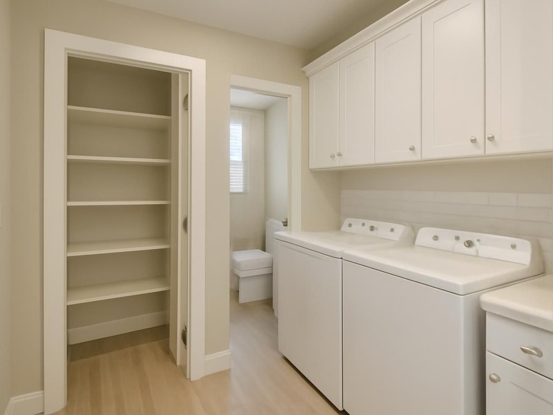 AI concept: Existing condition: upstairs linen closet next to the hall bathroom