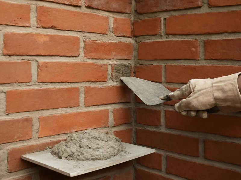 AI concept: Repointing on two brick walls