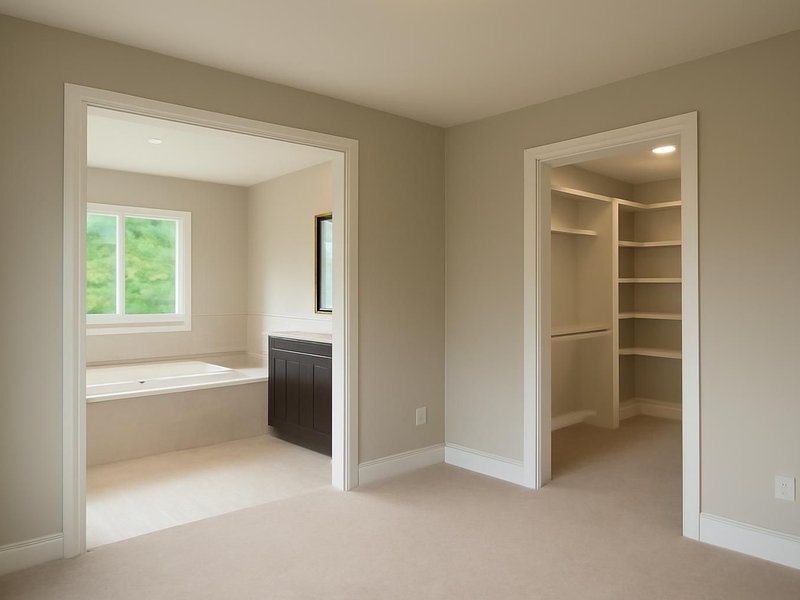 After: old bedroom turned into a bath and closet, new bedroom added beyond it