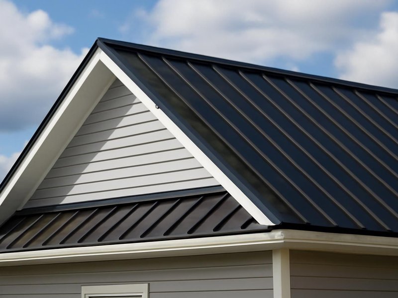 AI concept: Remodeled idea: black standing seam steel with white trim