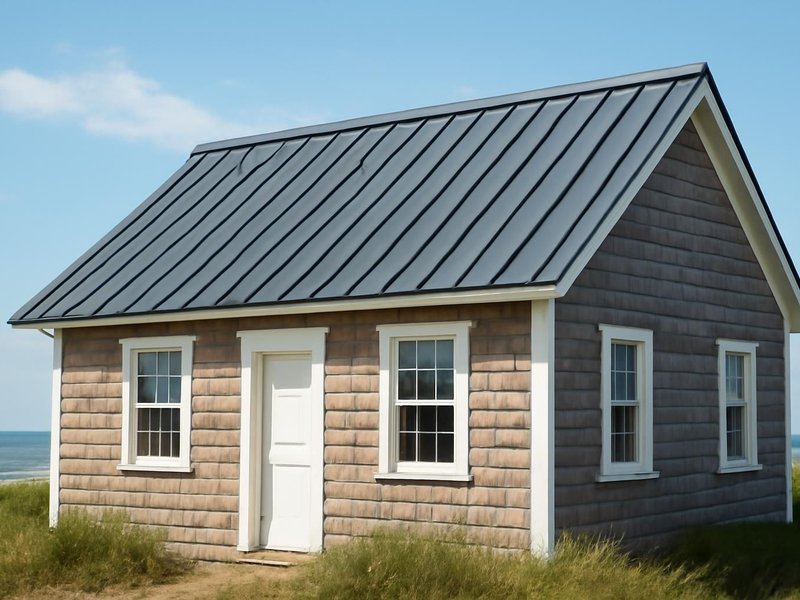 AI concept: Existing condition: shingle roof on a coastal cottage