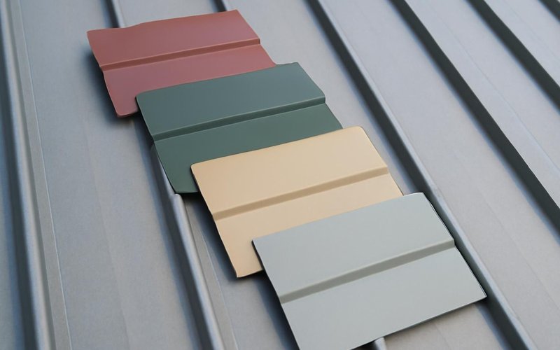 AI concept: Kynar painted metal roof color samples