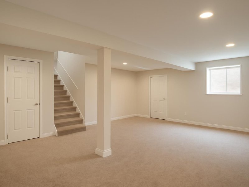 Before: finished basement with no permit on record