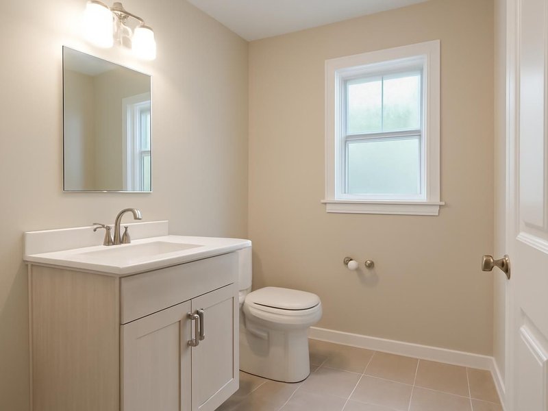 Before: single sink and a toilet facing the door
