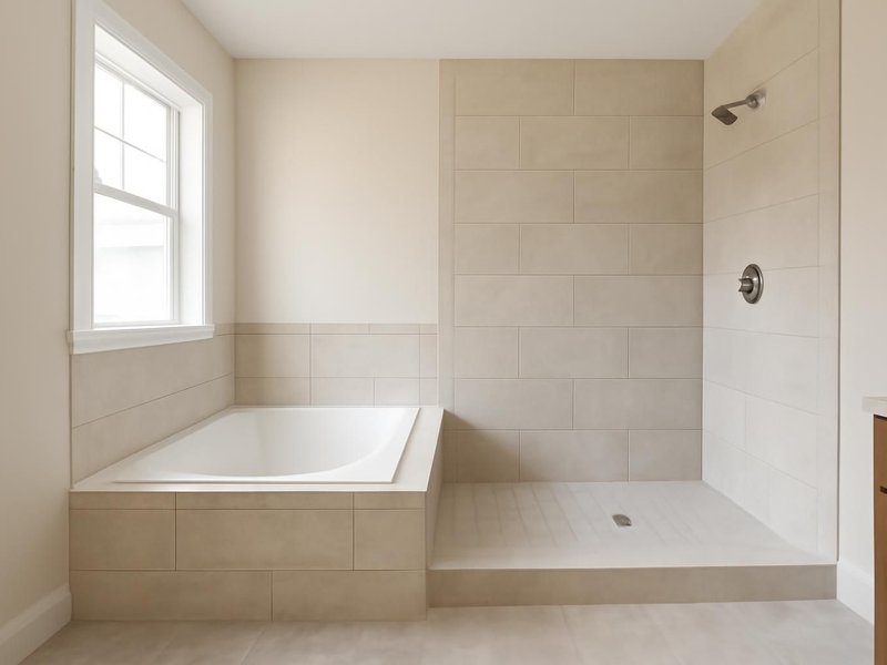 Tub deck turned into a walk-in