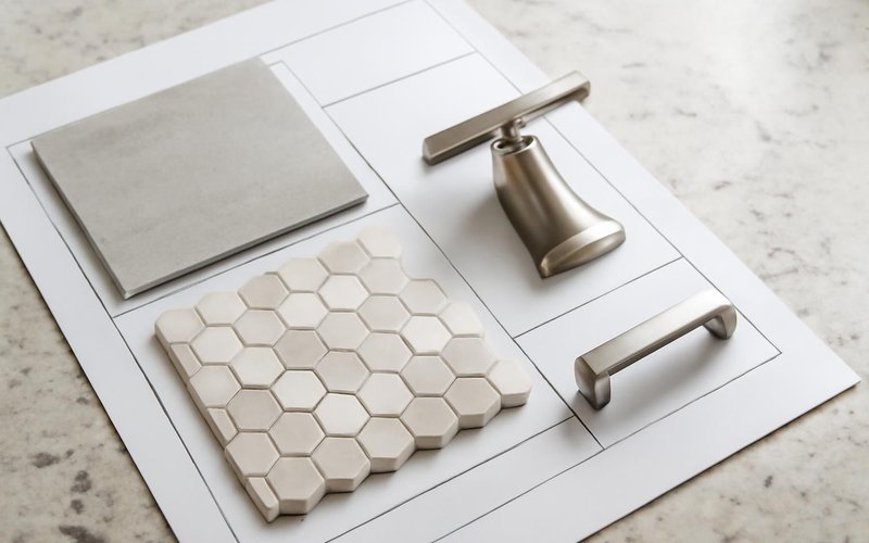 Selections schedule listing tile and fixtures