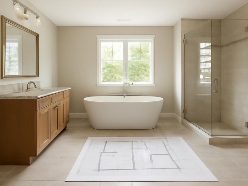 Primary bath layout plan