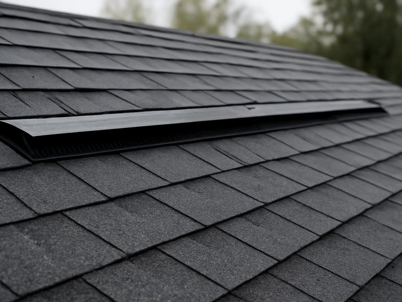 After: charcoal architectural shingles with a new ridge vent