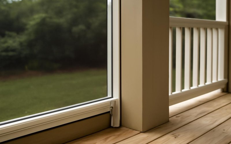 AI concept: Screen Tight track system on porch posts