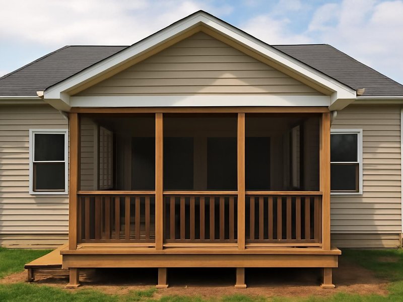 AI concept: Deck screened under a gable