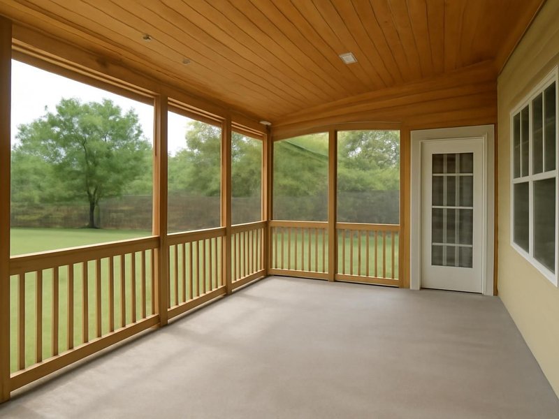 AI concept: Existing condition: covered back porch open to mosquitoes