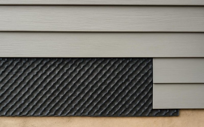Drainage mat behind lap siding