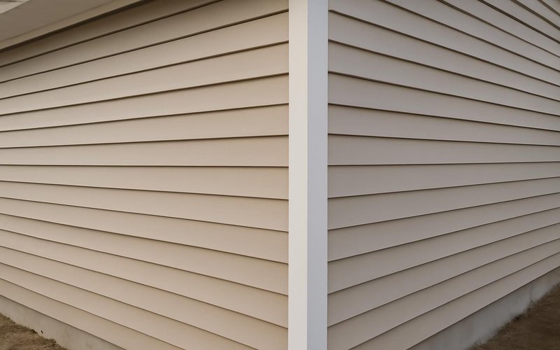 Vinyl lap siding on a new addition