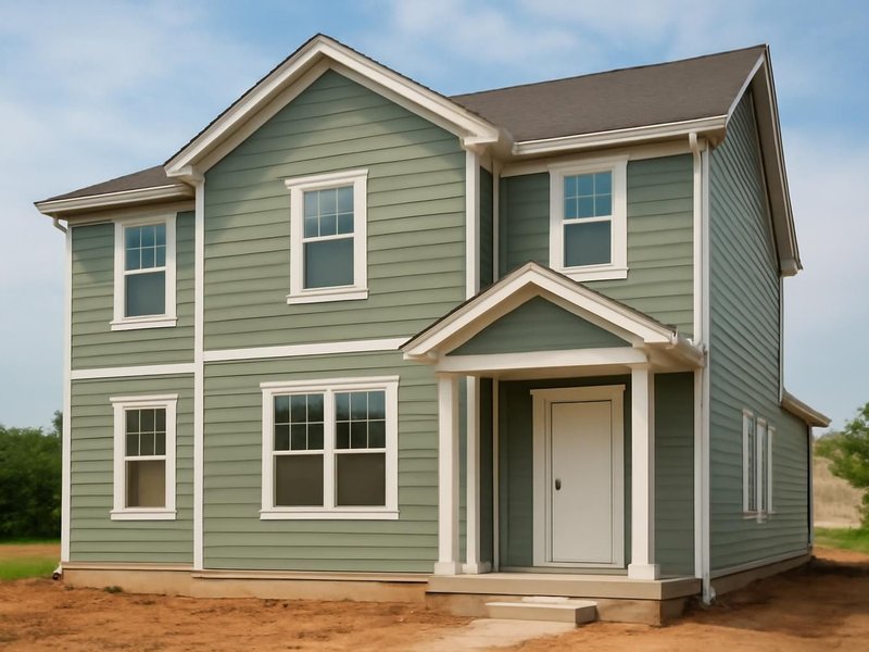 New two-story, fiber cement