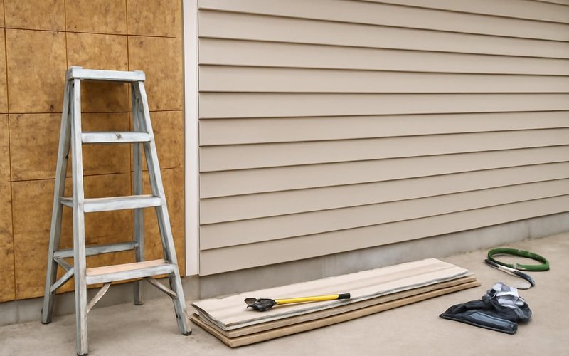 Crew installing lap siding on a new addition