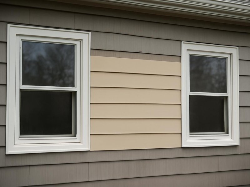 AI concept: Two windows and siding patch